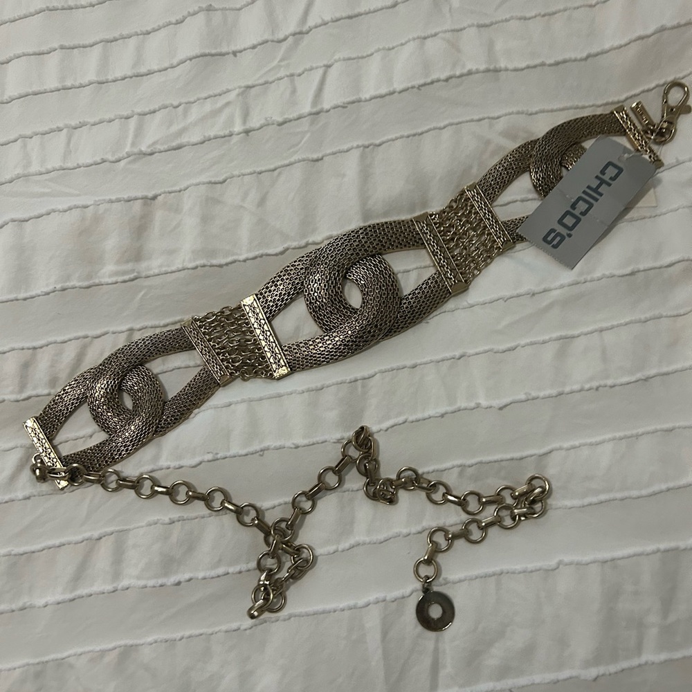 Chicos Vintage Gold Belt